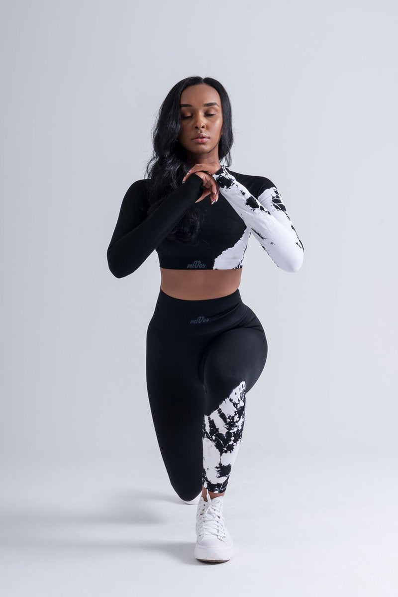 ZWART BATIK LANGE MOUW