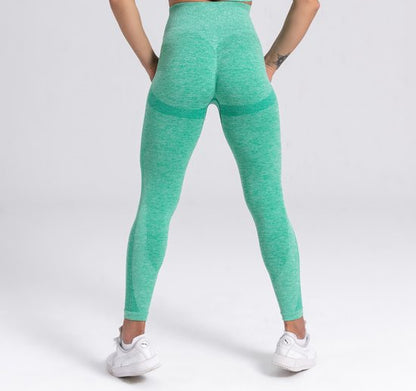 LADIES GREEN SPORT LEGGINGS